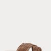 Dark Brown Men’s Ralph Lauren Braided Leather Slippers