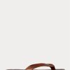 Dark Brown Men’s Ralph Lauren Leather Flip Flops Dark Brown Men’s Ralph Lauren Leather Flip Flops
