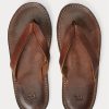 Dark Brown Men’s Ralph Lauren Leather Flip Flops Dark Brown Men’s Ralph Lauren Leather Flip Flops