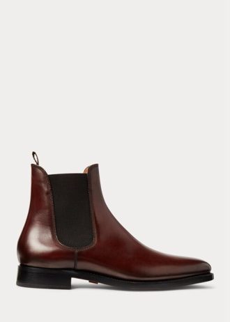 Dark Brown Men’s Ralph Lauren Penfield Calfskin Chelsea Boots