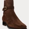 Dark Brown Men’s Ralph Lauren Welington Calf-Suede Boots