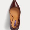 Dark Brown Women’s Ralph Lauren Celia Calfskin Heels