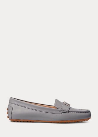 Dark Grey Women’s Ralph Lauren Barnsbury Nappa Leather Driver Loafers