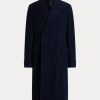 Dark Navy Men’s Ralph Lauren Handmade Wool Herringbone Topcoat Coats Dark Navy Men’s Ralph Lauren Handmade Wool Herringbone Topcoat Coats