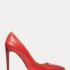 Dark Red Women’s Ralph Lauren Celia Calfskin Heels