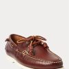 Deep Brown Men’s Ralph Lauren Merton Leather Casual Shoes