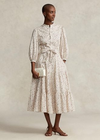 Flower Women’s Ralph Lauren Belted Floral Cotton Tiered Dress Flower Women’s Ralph Lauren Belted Floral Cotton Tiered Dress