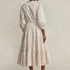 Flower Women’s Ralph Lauren Belted Floral Cotton Tiered Dress