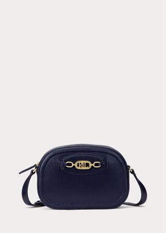 French Navy Women’s Ralph Lauren Leather Medium Jordynn Crossbody Bags