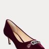 Fuchsia Women’s Ralph Lauren Amory Velvet Heels