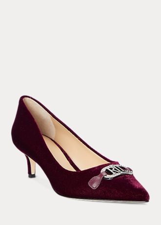 Fuchsia Women’s Ralph Lauren Amory Velvet Heels