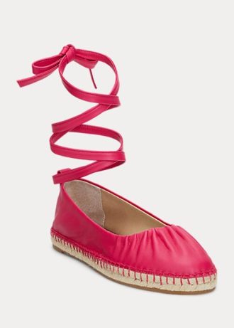 Fuchsia Women’s Ralph Lauren Cecilia Nappa Leather Lace-Up Flat Shoes Fuchsia Women’s Ralph Lauren Cecilia Nappa Leather Lace-Up Flat Shoes