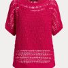 Fuchsia Women’s Ralph Lauren Cotton Mesh Short-Sleeve Sweaters Fuchsia Women’s Ralph Lauren Cotton Mesh Short-Sleeve Sweaters