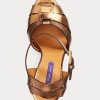 Gold Women’s Ralph Lauren Callahan Metallic Calfskin Sandals Gold Women’s Ralph Lauren Callahan Metallic Calfskin Sandals