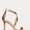 Gold Women’s Ralph Lauren Gabriele Metallic Leather Sandals