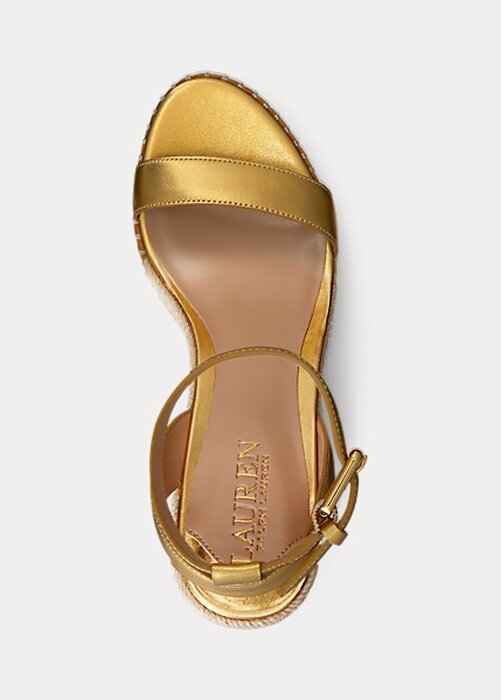 Gold Women’s Ralph Lauren Hilarie Metallic Leather Espadrille Gold Women’s Ralph Lauren Hilarie Metallic Leather Espadrille
