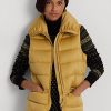 Gold Women’s Ralph Lauren Satin Quilted Down Vest