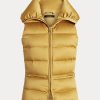Gold Women’s Ralph Lauren Satin Quilted Down Vest