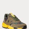 Green / Camo Men’s Ralph Lauren Jogger Suede & Camo Ripstop Sneakers