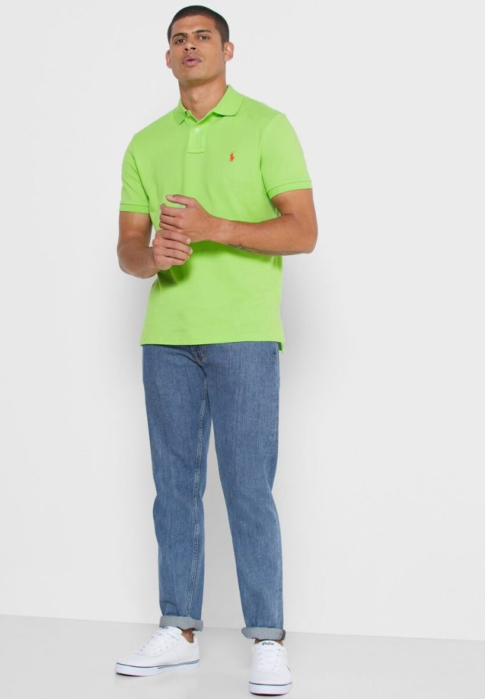 Green Men’s Ralph Lauren Basic Mesh Polo Shirts