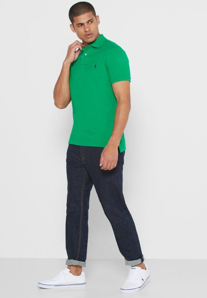 Green Men’s Ralph Lauren Basic Mesh Polo Shirts