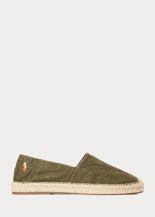 Green Men’s Ralph Lauren Cevio Washed Canvas Casual Shoes Green Men’s Ralph Lauren Cevio Washed Canvas Casual Shoes