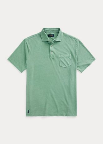 Green Men’s Ralph Lauren Classic Fit Cotton-Linen Polo Shirts