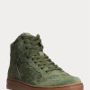 Green Men’s Ralph Lauren Court Suede High-Top Sneakers