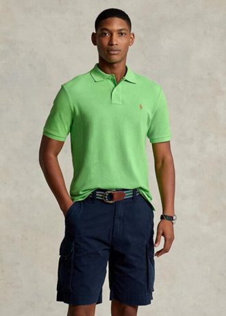 Green Men’s Ralph Lauren Custom Slim Fit Mesh Polo Shirts