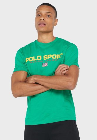 Green Men’s Ralph Lauren Logo Crew Neck T Shirts