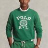 Green Men’s Ralph Lauren Logo Fleece Pullover  Sweatshirt