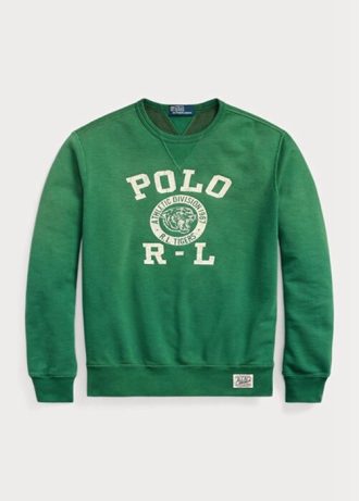 Green Men’s Ralph Lauren Logo Fleece Pullover  Sweatshirt
