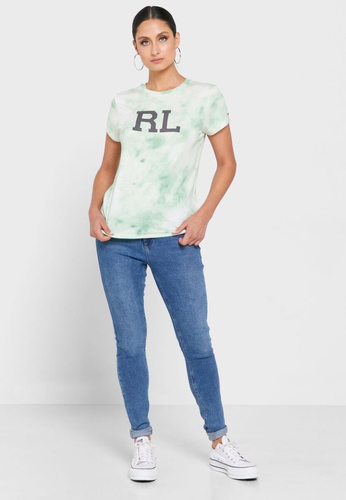Green Women’s Ralph Lauren Crew Neck Graphic T Shirts
