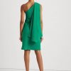 Green Women’s Ralph Lauren Georgette One-Shoulder Cocktail Dress Green Women’s Ralph Lauren Georgette One-Shoulder Cocktail Dress
