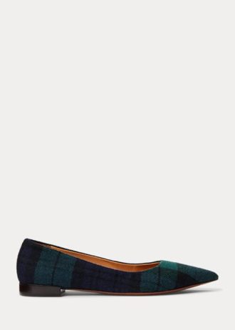 Green Women’s Ralph Lauren Kendrya Black Watch Plaid Ballet Flat Shoes Green Women’s Ralph Lauren Kendrya Black Watch Plaid Ballet Flat Shoes