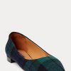 Green Women’s Ralph Lauren Kendrya Black Watch Plaid Ballet Flat Shoes