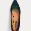 Green Women’s Ralph Lauren Kendrya Black Watch Plaid Ballet Flat Shoes