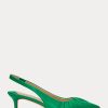 Green Women’s Ralph Lauren Lolah Nappa Leather Slingback Heels