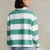 Green Women’s Ralph Lauren Striped Cropped Jersey Rugby Shirts