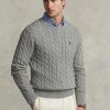 Grey Men’s Ralph Lauren Cable-knit Cotton Jumper Sweaters Grey Men’s Ralph Lauren Cable-knit Cotton Jumper Sweaters