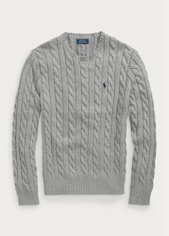 Grey Men’s Ralph Lauren Cable-knit Cotton Jumper Sweaters Grey Men’s Ralph Lauren Cable-knit Cotton Jumper Sweaters