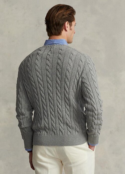Grey Men’s Ralph Lauren Cable-knit Cotton Jumper Sweaters Grey Men’s Ralph Lauren Cable-knit Cotton Jumper Sweaters