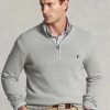 Grey Men’s Ralph Lauren Cotton Quarter-zip Jumper Sweaters Grey Men’s Ralph Lauren Cotton Quarter-zip Jumper Sweaters