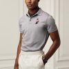 Grey Men’s Ralph Lauren Custom Slim Fit Bear Polo Shirts