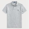 Grey Men’s Ralph Lauren Custom Slim Fit Mesh Polo Shirts