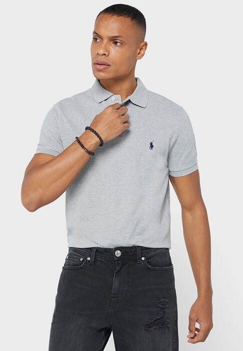 Grey Men’s Ralph Lauren Essential Polo Shirts Grey Men’s Ralph Lauren Essential Polo Shirts