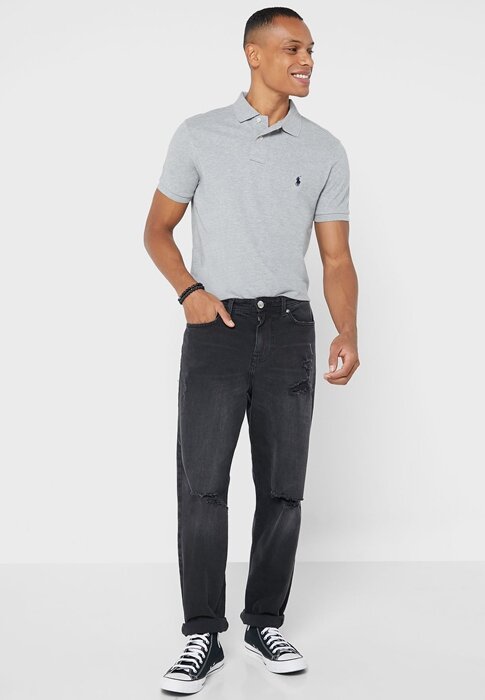 Grey Men’s Ralph Lauren Essential Polo Shirts Grey Men’s Ralph Lauren Essential Polo Shirts