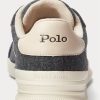 Grey Men’s Ralph Lauren Heritage Court II Flannel Sneakers