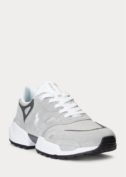 Grey Men’s Ralph Lauren Jogger Suede & Mesh Sneakers Grey Men’s Ralph Lauren Jogger Suede & Mesh Sneakers