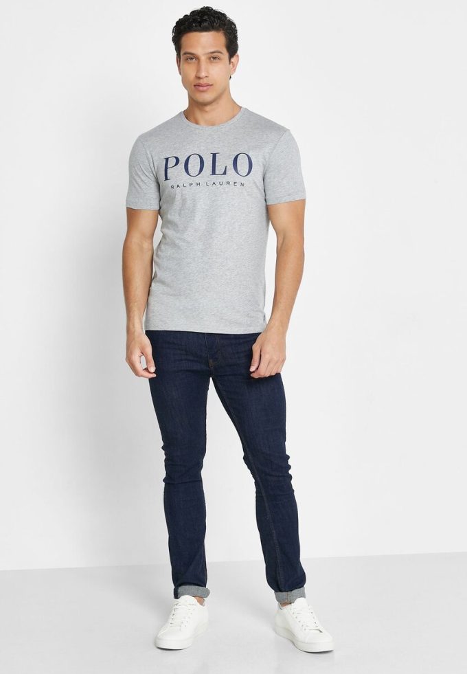 Grey Men’s Ralph Lauren Logo Crew Neck T Shirts